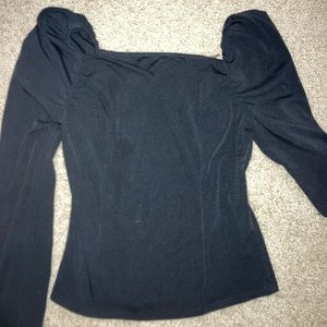 Black Blouse With High Shoulders